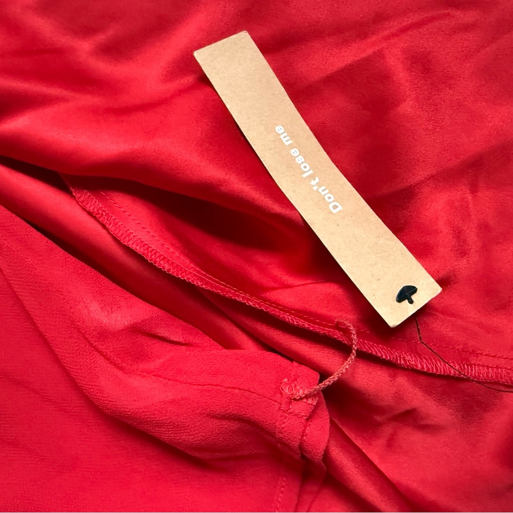 NWT Elaina Satin Dress in Lipstick - Picture 7 of 7